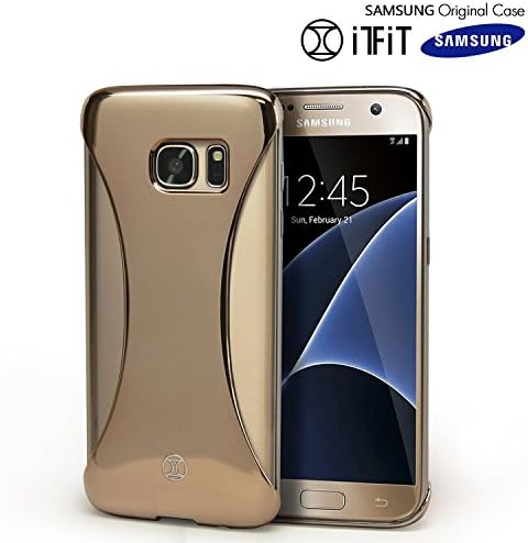 Galaxy S7 Case, Original Samsung [SexyBack] Slim [Form Fitting] Back Cover [Precision Fit] [Extra Wide Earphone Jack] Case for Samsung Galaxy S7 - Gold