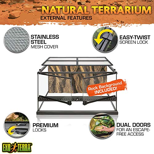 Exo Terra Glass Natural Terrarium Kit, for Reptiles and Amphibians