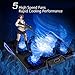 Carantee Laptop Cooling Pad Noiseless Notebook Cooler Pad Stands Adjustable Laptop Cooler USB Powered, Blue Light, 12