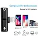 Headphone Jack Adapter for iPhone X/XS/XS MAX/XR/8/ 8Plus/ 7/7 Plus Headphone Adapter Splitter Earphone Connector Convertor 2 in 1 Accessories Cables Call Charge Music Wire Control – Blackthumb 1