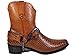Alberto Fellini Men's Crocodile Prints Western Boots with Side Zipper,Belt Buckle and Chain (JPN)