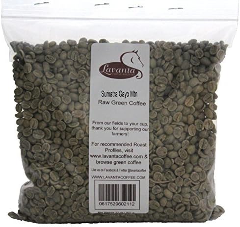 Lavanta Coffee Roasters Sumatra Gayo Mountain Direct Trade Coffee, Green, 2 lb by Lavanta Coffee Roasters