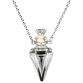 DIIOOMIEEU Clear Water Drop Bottle Necklaces Essential Oil Keep Openable Make a for Wish Pendant Blood Vial Necklace for Wo