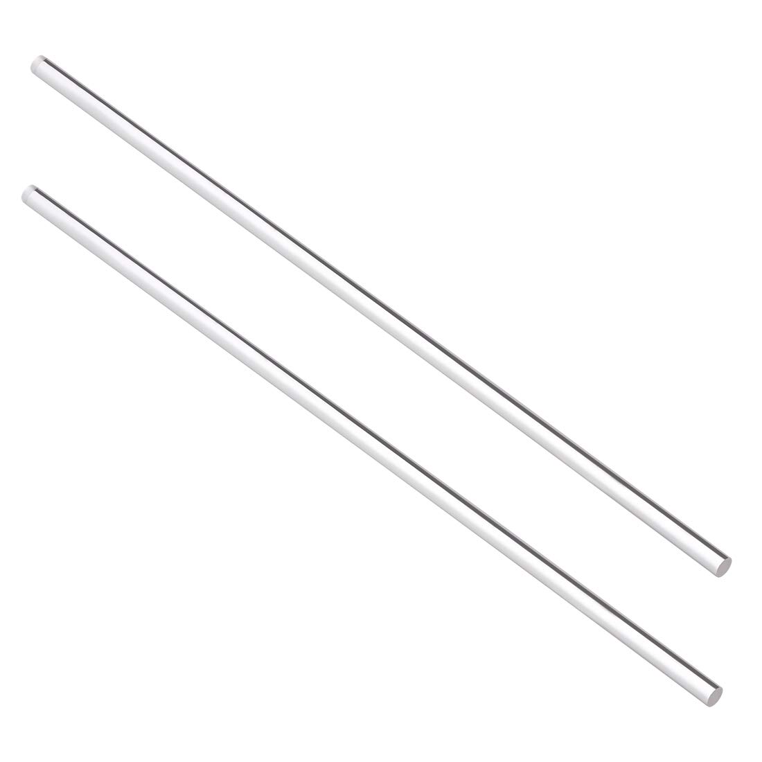sourcing map Acrylic Round Rod,Clear,1/4 inch Diameter 10inch(247mm) Length,Solid Plastic PMMA Bar Stick 2pcs