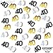 40th Birthday Decorations For Men - 40 Year Old Confetti 1000 Pcs | Black, Gold, White Number 40 Confetti | 40 Year Old Birthday Party Decorations | 40th Birthday Table Decorations | 40 Birthday Decor