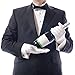 Wolfride 15 Pairs White Cotton Gloves for Cosmetic Moisturizing and Coin Jewelry Silver Inspection, Protective Gloves Small Size