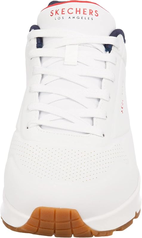 Uno Stand on Air Baskets Homme, White Durabuck Navy Red Trim, 44 EU