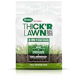 Scotts Turf Builder Thick'R Lawn Tall Fescue Mix - 12 Lb. | Combination Seed, Fertilizer & Soil Improver | Get Up to A 50% Thicker Lawn | Fill Lawn Gaps & Enhance Root Development | 30073