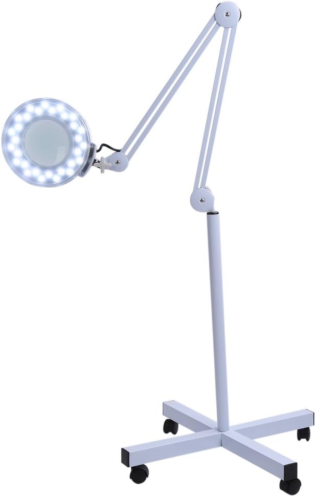 Magnifier Lamp, Floor Standing Lamp Light Adjustable Swivel Arm