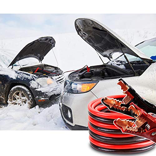 AUTOGEN Booster Cables, 4 Gauge 20 Feet Jumper Battery Cables with Storage Bag, 600A Heavy Duty Jumper Cables with Copper Jaws Booster Jump Start Cars, SUVs, Trucks 12V (4AWG 20 FT)