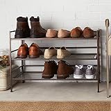 Amazon Basics 3-Tier Shoe Rack Organiser Holds 9-Pair Brown 68 x 32 x 47.5 cm view 8