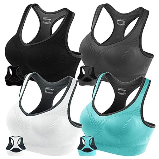 FITTIN Racerback Sports Bras for Women - Padded Seamless High Impact Support for Yoga Gym Workout Fitness