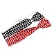 Sea Team Wire Headband Stylish Retro Bowknot Polka Dot Wire Hair Holders for Women and Girls Red