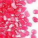 Whonline 200 Pcs Artificial Pink Glow Pebble for Garden Decoration