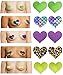 SoJourner Bags Nipplecovers Rave Pasties - Nipple Covers Breast Petals for Women | Disposable Self Adhesive Cover [10 Hearts]
