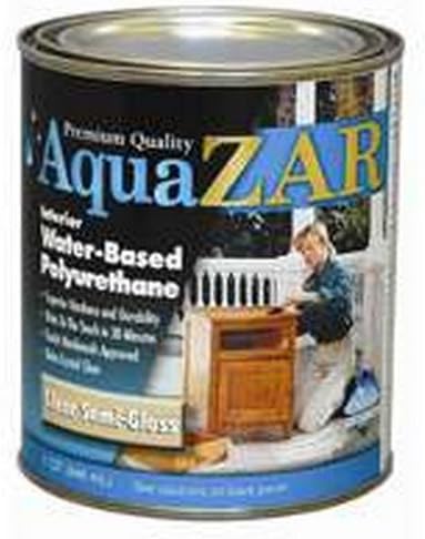 Aqua Zar Water Based Semi- Gloss Polyurethane Water Based Interior Semi Gloss Clear 1 Qt