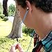 GOgroove Blue In-Ear Earbud Headphones with Hands-Free Calling Microphone, Tangle Free Cord and Noise Isolation - In Line Controls for Music & Calls & 4 sets of Gel Ears for Custom Comfort