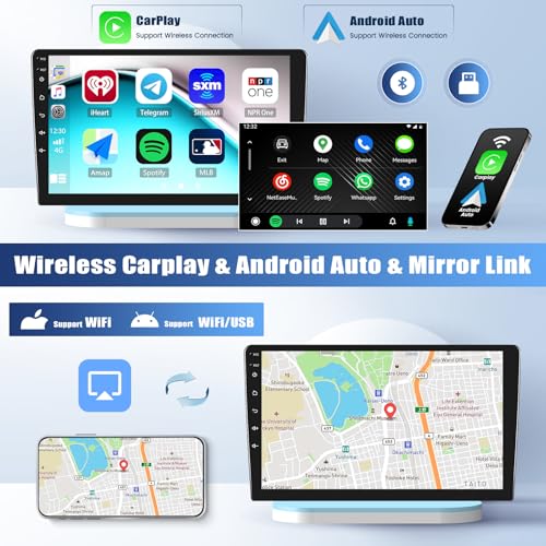 2G+64G GOHHDL Android Car Radio for Fiat Ducato 2010/Citroen Jumper/Peugeot Boxer Carplay Android Auto, 9 Inch 2 Din Touch Screen with Bluetooth GPS WiFi FM/RDS SWC Backup Camera and Mic