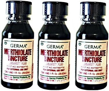 MERTHIOLATE TINCTURE 1oz FIRST AID ANTISEPTIC QTY-3