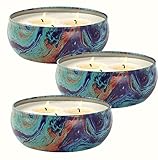 LA JOLIE MUSE Citronella Candles Set 3, 12 oz Each Scented Candle Natural Soy Wax, Outdoor and Indoor