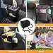 Car Trash Can - Garbage Bag with Lid Waterproof Leakproof No Smell Foldable 2 Gals Portable Rubbish Litter Bin with Storage Pockets Headrest Hook for Console/Headrest/Car Door/Glove Box