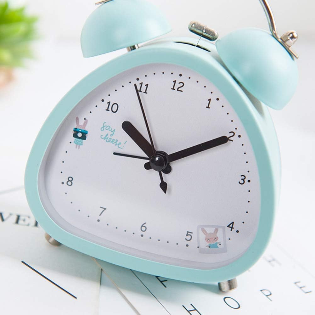 Amazon Com Ddgod Classic Alarm Clock Analog Silent Bedside Desk Clock Vintage Travel Non Ticking Alarm Clocks Loud Twin Bell Clocks For Bedrooms Kids Pink 10x5x15cm 4x2x6in Home Kitchen
