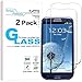 KATIN Galaxy S3 Screen Protector - [2-Pack] For Samsung Galaxy S3 III i9300 Tempered Glass Bubble free, 9H Hardness with Lifetime Replacement Warranty