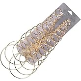 12 Pairs Golden Stud Earrings, Gold/Silver Plated Rock Punk Club Circle Hoop Earring Set Christmas Earring Birthday Gift Wedding Jewelry, Small in Size and Light in Weight