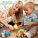 HOMOF Baby Toys Push Go Friction Powered Car Toys Early Educational Toddler oys Sets 4 PCS -Tractor,Bulldozer,Cement Mixer&Dumper Construction Engineering Vehicles Best Gifts Boys Girls