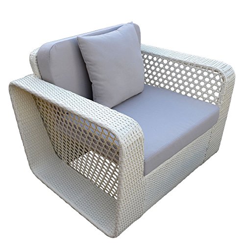 4 PC WHITE Sectional Sofa Chair Wicker Rattan Outdoor Patio Furniture Couch