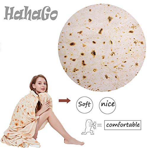 HahaGo Burrito Deken Tortilla Strandlaken Tapijt Tapijt Picknickdekens Zacht & Pluche Mantel voor Kantoor Thuis… - Image 5
