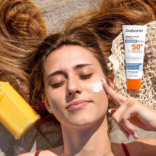 Crema Solar Facial SPF50+ con Ácido Hialurónico 75 ml – Hidratante, Antiarrugas y Antimanchas | Protector Solar 50 Facial UVA UVB e Infrarrojos