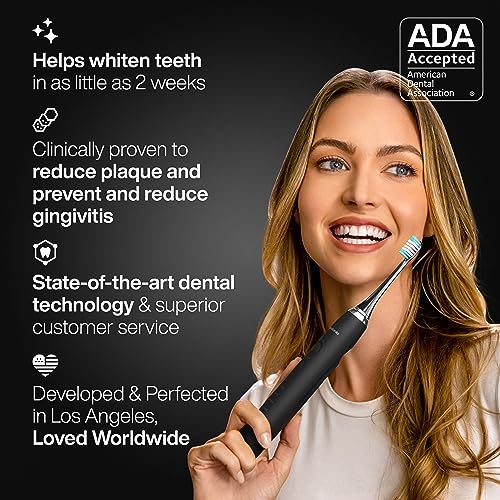 Aquasonic Black Series Ultra Whitening Toothbrush ADA Accepted Power
