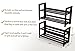 Stony Edge 2 Tier Stackable Wooden Shoe Rack for Closet, Compact Shoe Organizer for Entryway and Hallway, Small & Foldable, No assembly Shoe Shelves