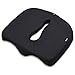 LiBa Black Memory Foam Orthopedic Seat Cushion Chair Non Slip Home Office Car Stadium Wheelchair Pain Relief Sciatica Low Back Tailbone Coccyx Prostate Hemorrhoid