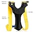 Obert Powerful Hunting Slingshot Catapult 10 Aiming Points & 2 Rubber Bands Black ABS Plastic