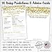 50 Gold Baby Shower Prediction and Advice Cards - Baby Shower Games for Girls, Boys or Gender Neutral Party - Advice Cards for Baby Shower, Best Wishes for Baby, New Parents, Mom & Dad, Mommy & Daddy