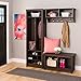 Prepac Space-Saving Entryway 3 Piece Organizer in Espresso