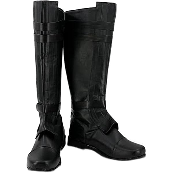 Men\'s Hood Boots Knee High Renaissance Knight Warrior Shoes Cosplay Riding Boots Men main image 4
