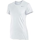 Nike Women's Legend Short Sleeve Poly Top (Medium, White)