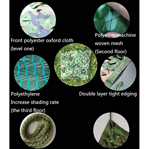 ZXQ Army Camouflage Net Woodland Quartermaster Tarpaulin Shooting Hunting, Hidden Shelter Shade Party Decoration Available (Color : Green, Size : 6X8M) - Thumbnail 2