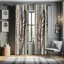 Ambesonne Bohemian Window Curtains Pack of 2, Bold