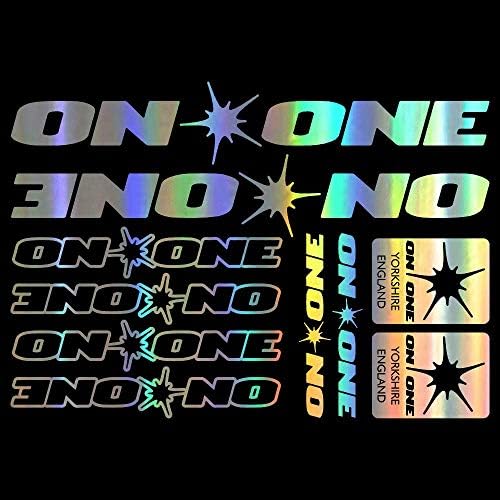 For On One Bikes Vinyl Decals Stickers Sheet Frame Cycle Cycling Bicycle Mtb Road (SILVER)