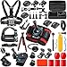SmilePowo 42-in-1 Accessorries Kit for Hero 9 8 Max 7 6 5 4 3 3+ 2 1 Black Session Fusion Insta360 DJI AKASO APEMAN YI Campark XIAOMI Action Camera Accessories Kit (Red Wrist)