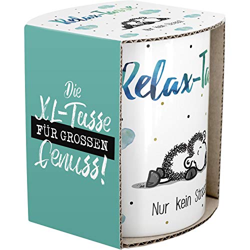 Sheepworld XL-Tasse Motiv "Relax" | GroÃer Becher aus Porzellan, XL Jumbotasse, 60 cl, Kaffeetasse mit Spruch | Geschenk, Freund, Freundin | 45755 – Bild 3