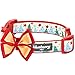 Blueberry Pet 4 Patterns Christmas Moments of Fantasy Embrace Nature Designer Adjustable Bowtie Dog Collar, Small, Neck 12