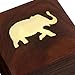 Brass Inlay Elephant Wooden Jewelry Box |Decorative Keepsake Box with Lid for Home Decor |Jewelry Holder Organizer, Necklace & Ring Storage | ShalinIndia Vintage Style Trinket Chest, Ideal for Women