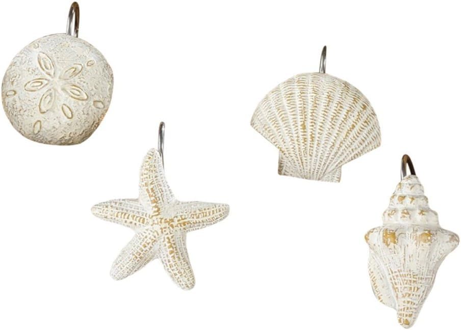 Park Designs Set of Twelve Shell Shower Curtain Hooks