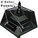 Black Vintage Hexagon Light Solar Lantern Post Garden Stake with Wall Mount Solar Lantern Lights
