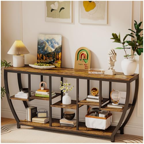 Simple Wisdom Credenza recibidor,recibidor con estantes Mesa de Consola, Mesa Consola rústica,Mueble para Entrada de casa,mesas Decorativa detrás del sofá,Adecuado para salón,recibidor,recibidor